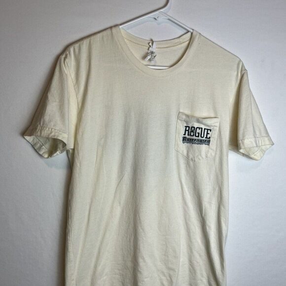 Rogue Brewery Batsquatch Front and Back Print Pocket Tee White - Picture 1 of 4